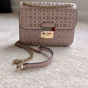 Michael KorsSoft Punk Crossbody Bag with gold chain and gold detail